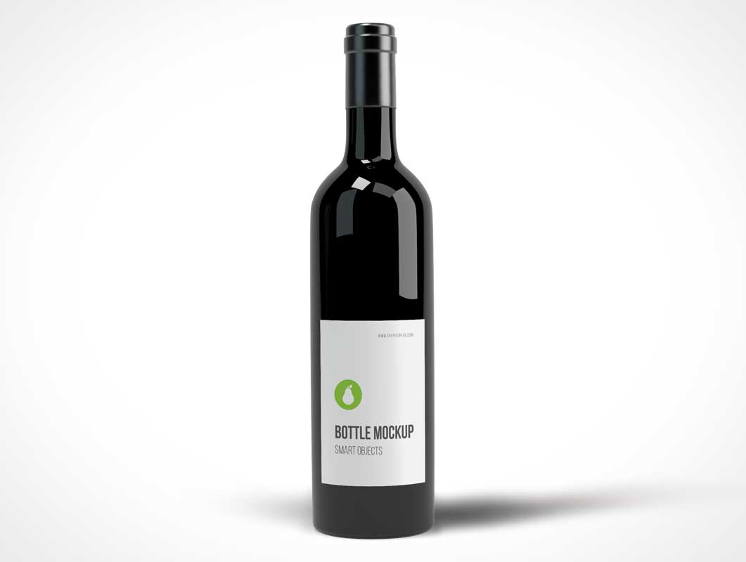 Download Black Wine Bottle Photo Realistic PSD Mockup - PSD Mockups
